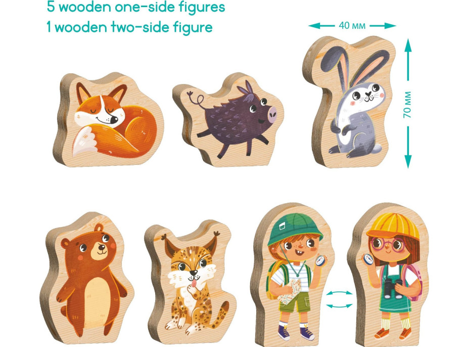 DODO Puzzle Kdo žije v lese? 16 dílků