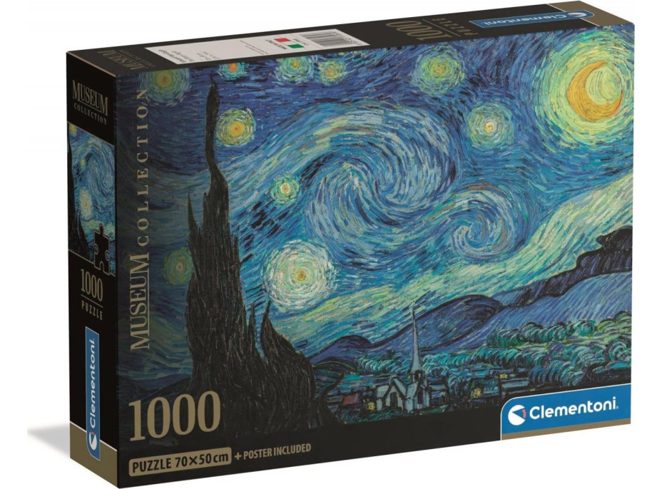 CLEMENTONI Puzzle Museum Collection: Hvězdná noc 1000 dílků