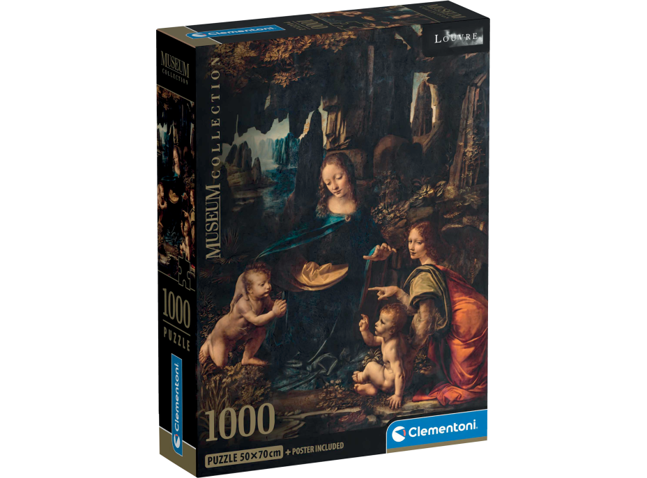 CLEMENTONI Puzzle Museum Collection: Madona ve skalách 1000 dílků