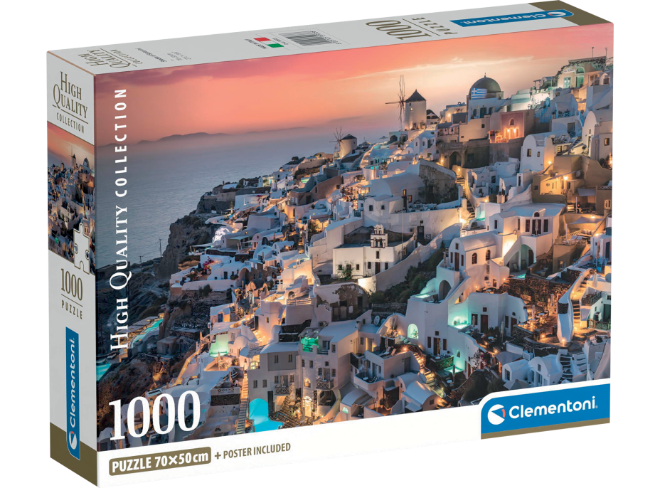 CLEMENTONI Puzzle Odstíny Santorini 1000 dílků