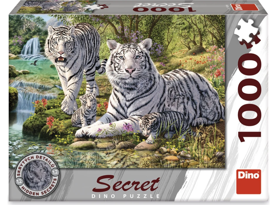 DINO Puzzle Secret Collection: Bílí tygři 1000 dílků