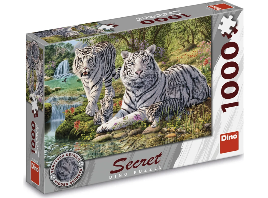 DINO Puzzle Secret Collection: Bílí tygři 1000 dílků