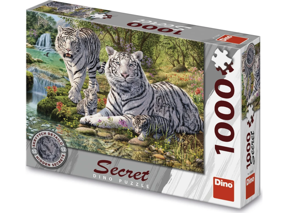 DINO Puzzle Secret Collection: Bílí tygři 1000 dílků