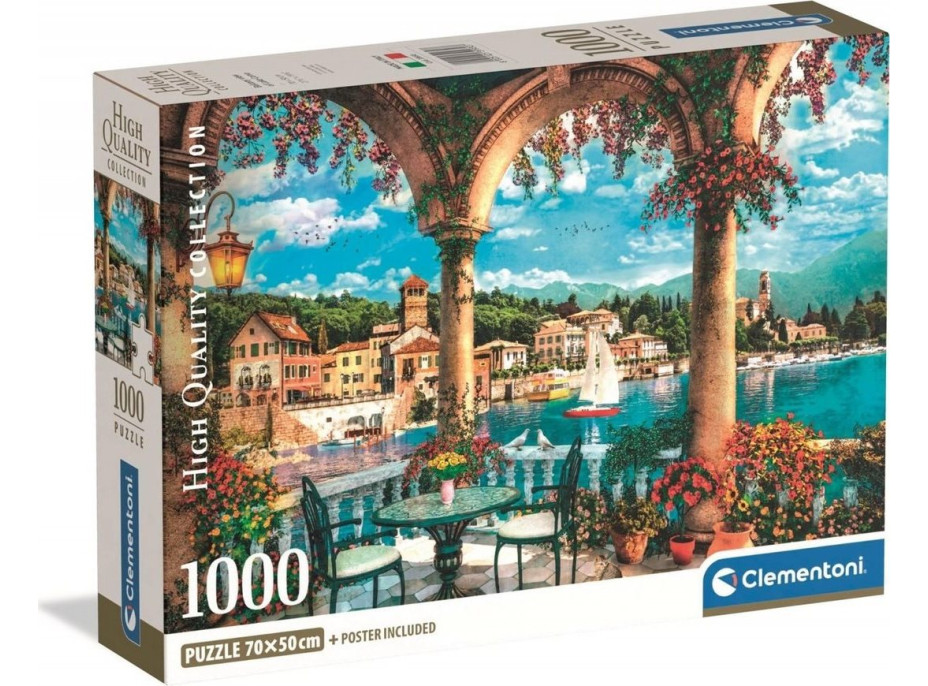 CLEMENTONI Puzzle Výhled na jezero Como 1000 dílků