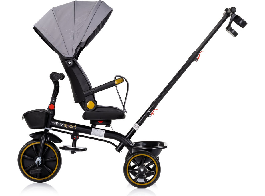 CHIPOLINO Tříkolka se stříškou Max Sport 2v1 Anthracite