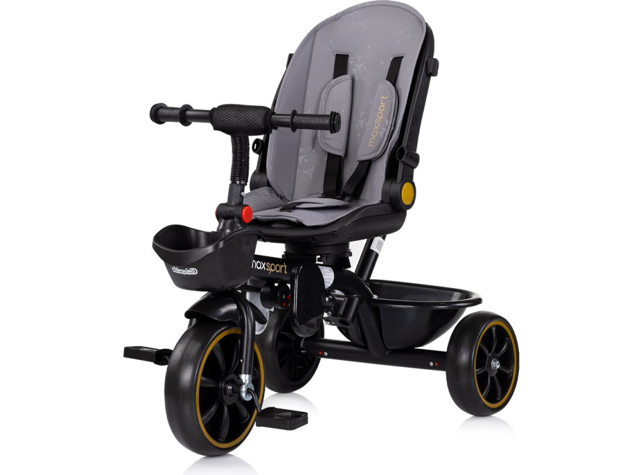 CHIPOLINO Tříkolka se stříškou Max Sport 2v1 Anthracite
