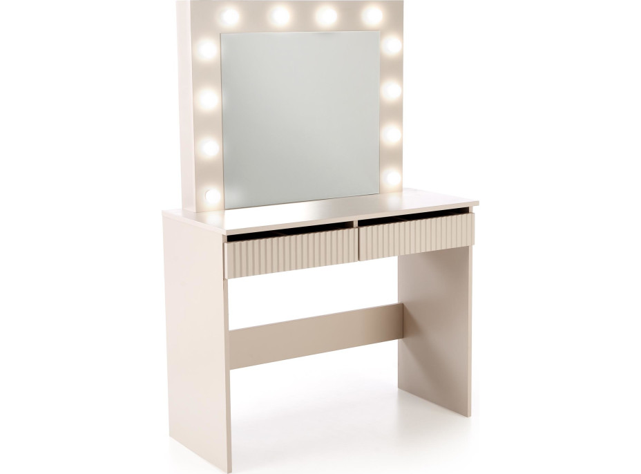 Toaletní stolek SUPERSTAR 2 s LED osvětlením - kašmírový