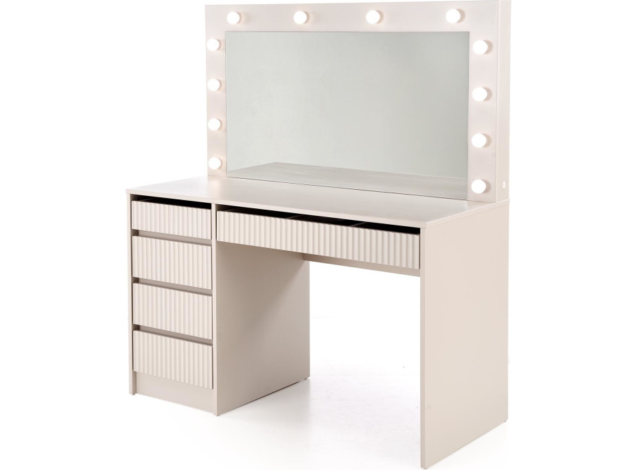 Toaletní stolek SUPERSTAR 2 XL s LED osvětlením - kašmírový