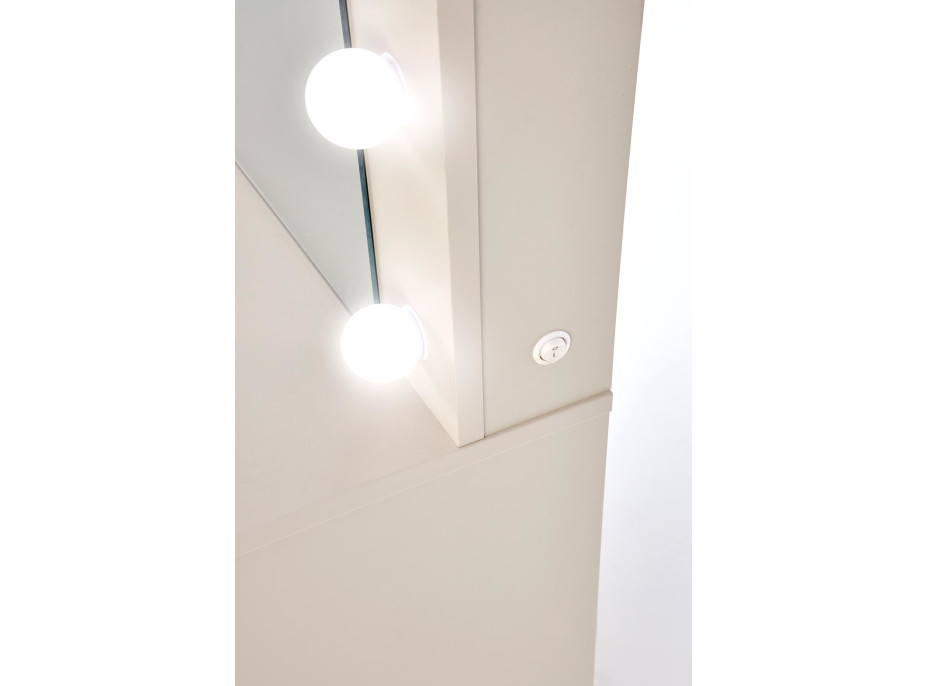 Toaletní stolek SUPERSTAR 2 XL s LED osvětlením - kašmírový