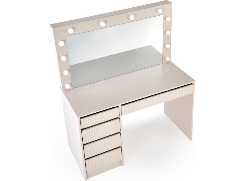 Toaletní stolek SUPERSTAR 2 XL s LED osvětlením - kašmírový