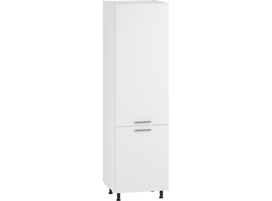 Vysoká kuchyňská skříňka pro vestavnou lednici VITO - 60x214x56 cm - bílá matná