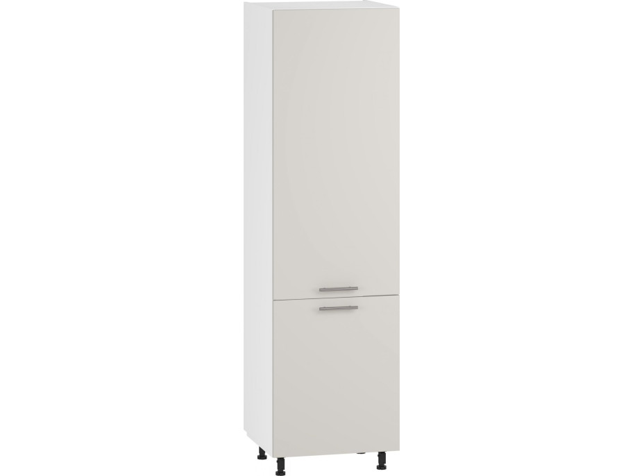 Vysoká kuchyňská skříňka pro vestavnou lednici VITO - 60x214x56 cm - kašmírová