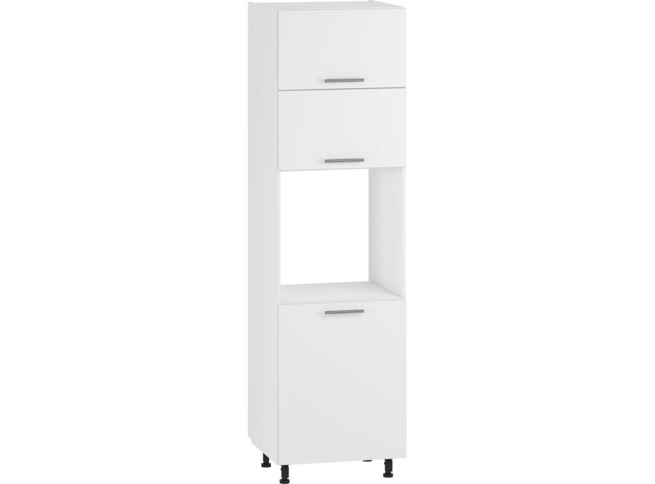 Vysoká kuchyňská skříňka pro vestavnou troubu VITO - 60x214x56 cm - bílá matná