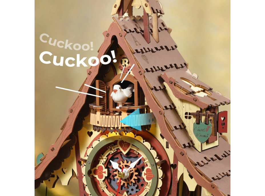 RoboTime 3D mechanická skládačka Kukačkové hodiny