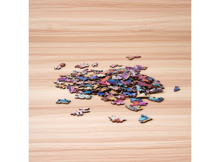 RoboTime Dřevěné puzzle Květinová mandala