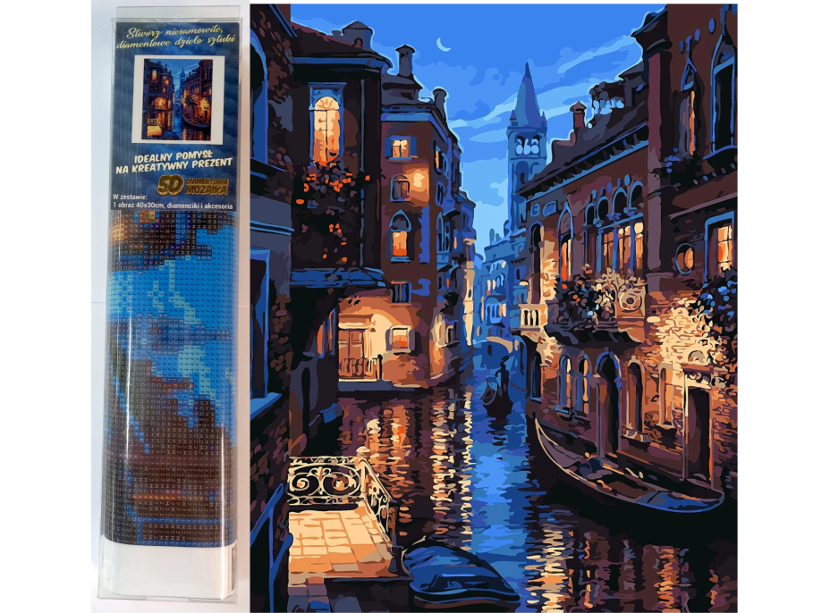 NORIMPEX Diamantové malování Benátský kanál 30x40cm