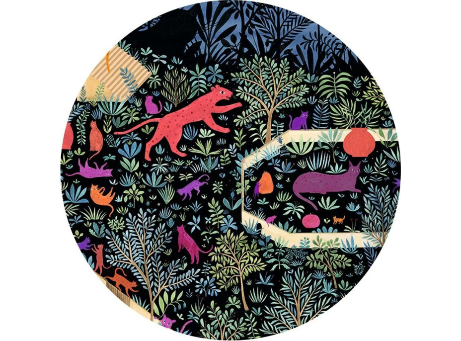 DJECO Panoramatické puzzle Království koček 500 dílků