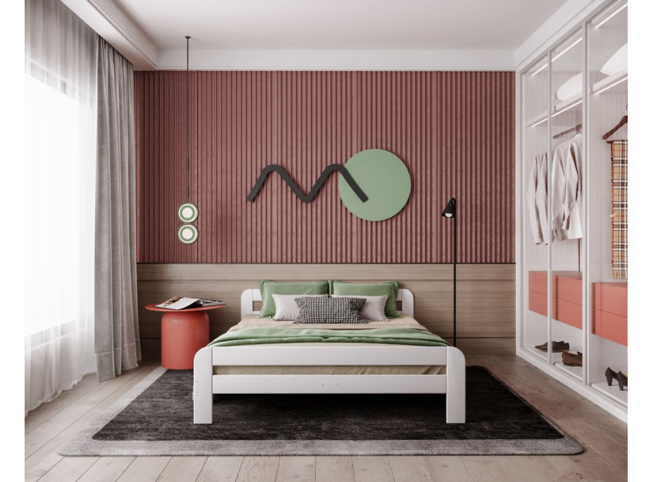 Postel DAVE 200x140 cm - bílá