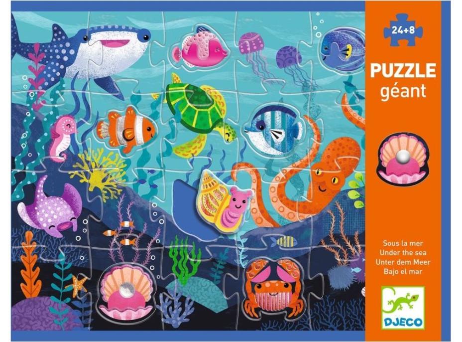 DJECO Puzzle Tactilo sea 24+8 dílků