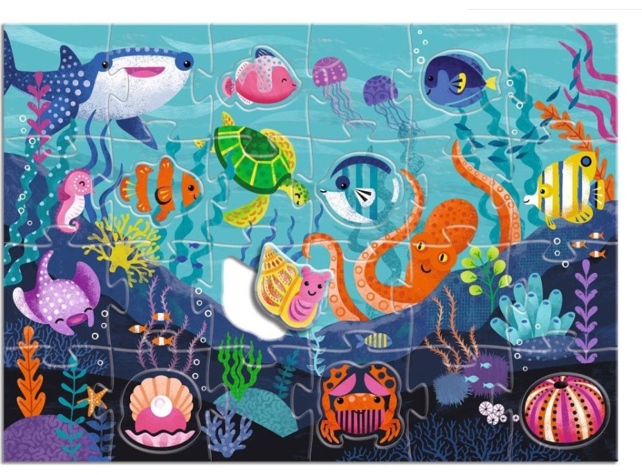 DJECO Puzzle Tactilo sea 24+8 dílků