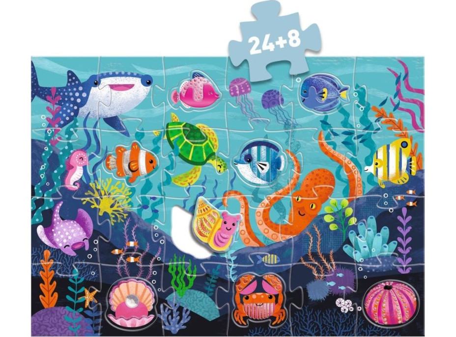 DJECO Puzzle Tactilo sea 24+8 dílků