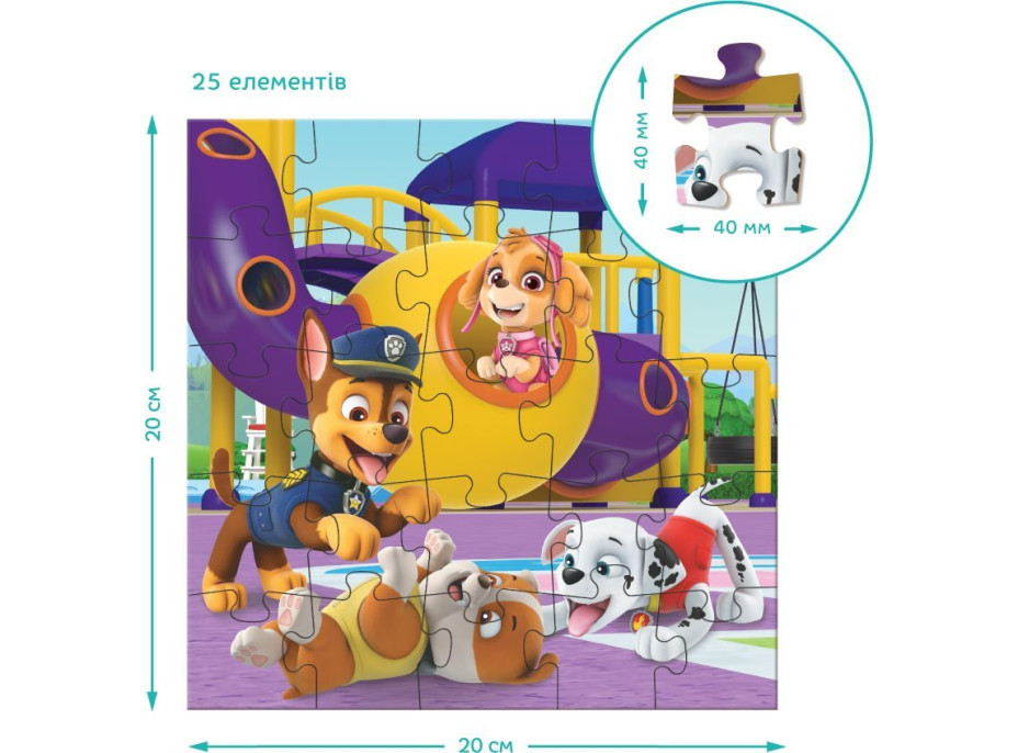 DODO Puzzle Tlapková patrola: Na hřišti 3v1 (25,36,54 dílků)