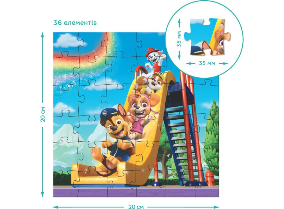 DODO Puzzle Tlapková patrola: Na hřišti 3v1 (25,36,54 dílků)