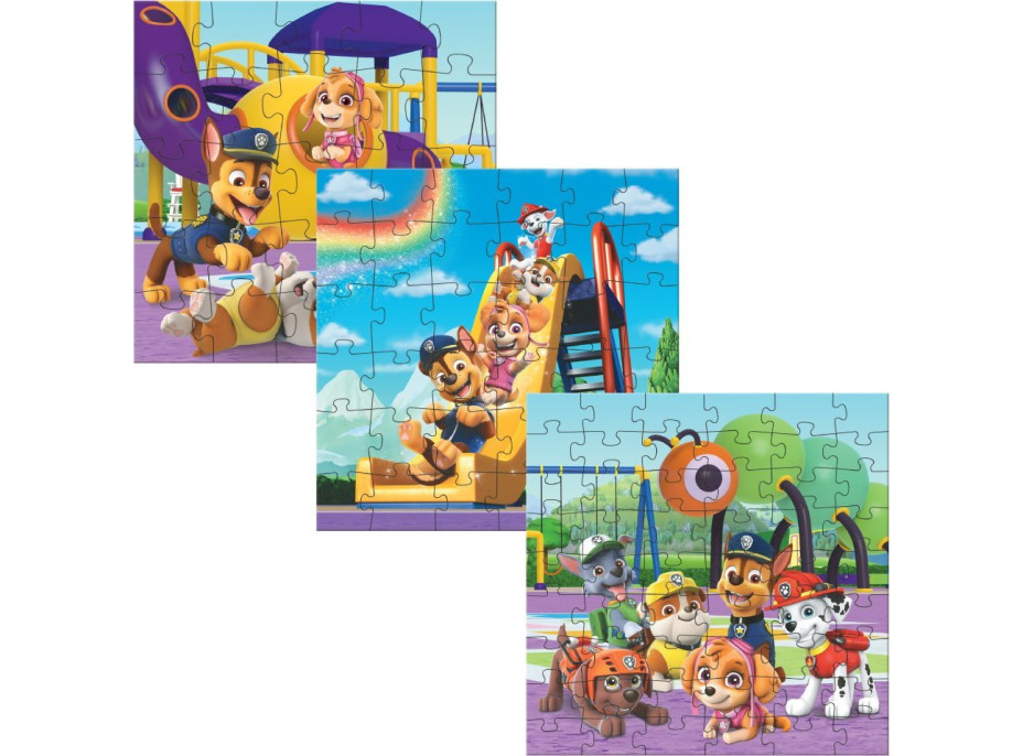 DODO Puzzle Tlapková patrola: Na hřišti 3v1 (25,36,54 dílků)