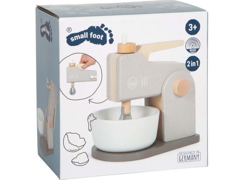 small foot Dřevěný kuchyňský robot 2 v 1 Tasty šedý