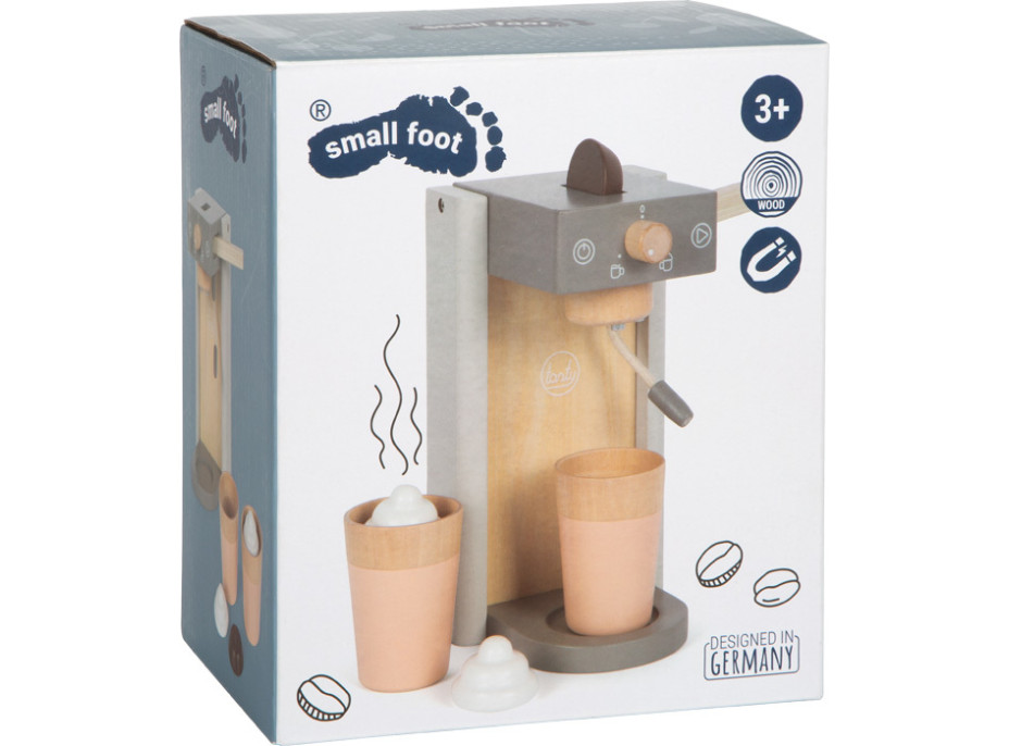 small foot Dřevěný kávovar s příslušenstvím Tasty šedý