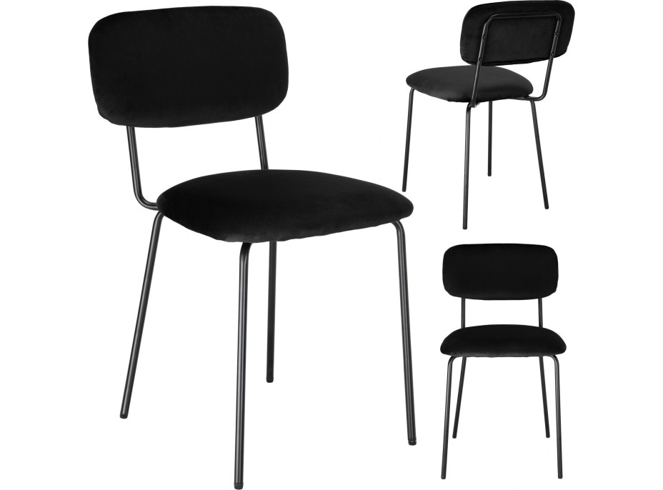 Jídelní židle LOUIS Velvet - černá