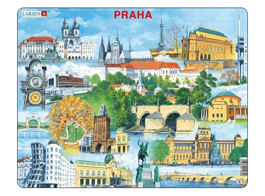Larsen Vzdělávací puzzle Praha Památky 66 dílků