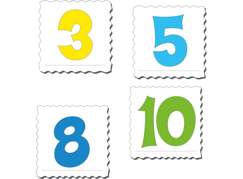 Larsen Vzdělávací puzzle Čísla 1-10 10 dílků
