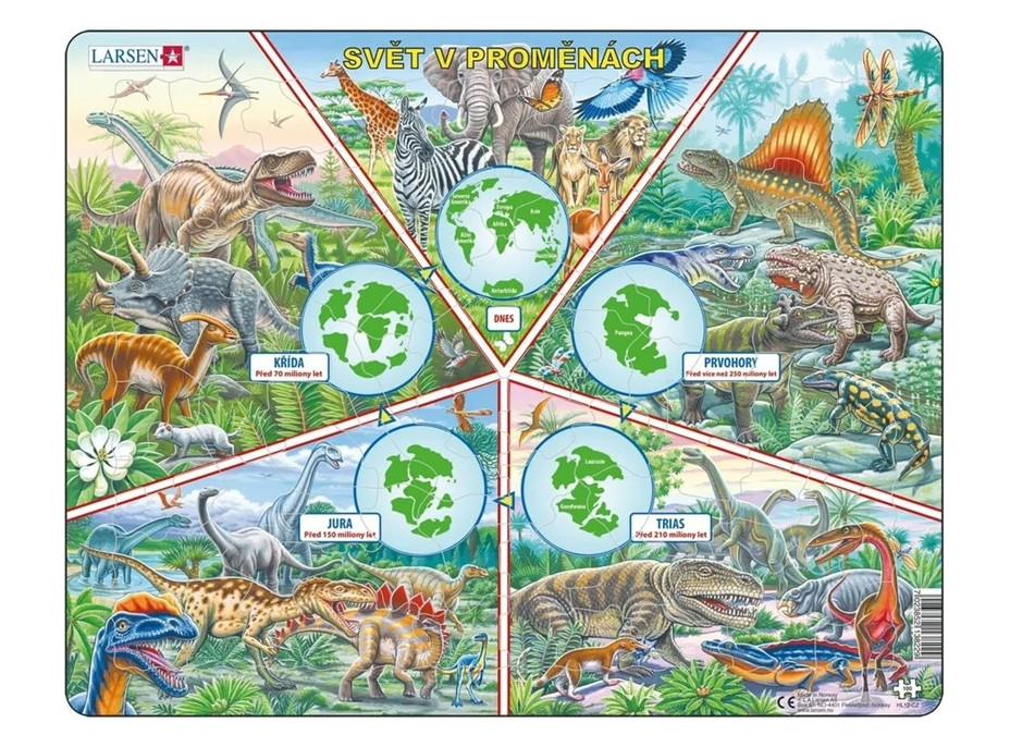 Larsen Vzdělávací puzzle Svět v proměnách 100 dílků