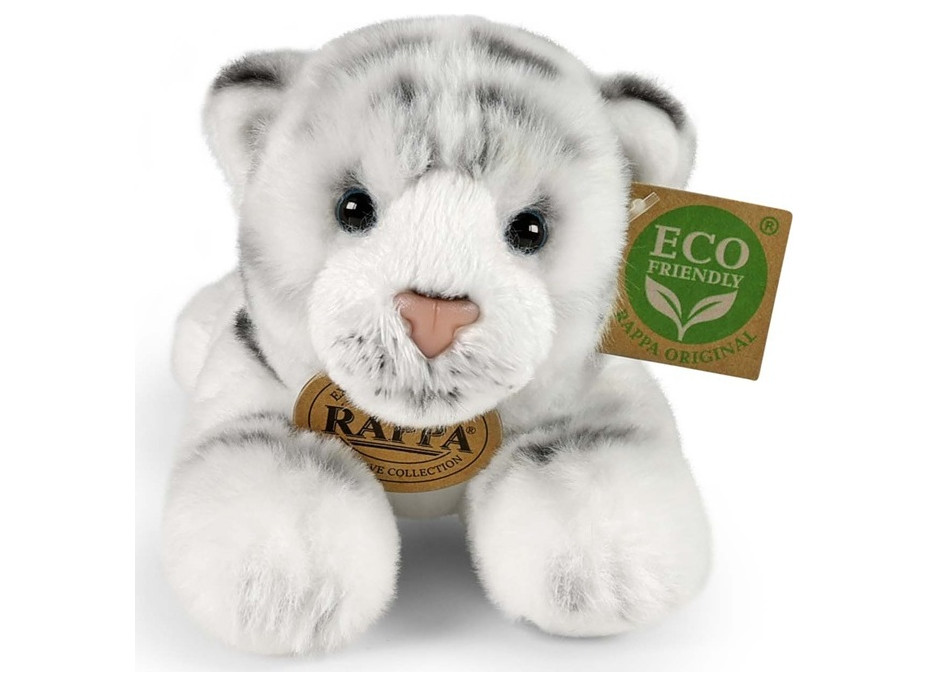 Rappa Plyšový tygr bílý ležící 17 cm ECO-FRIENDLY