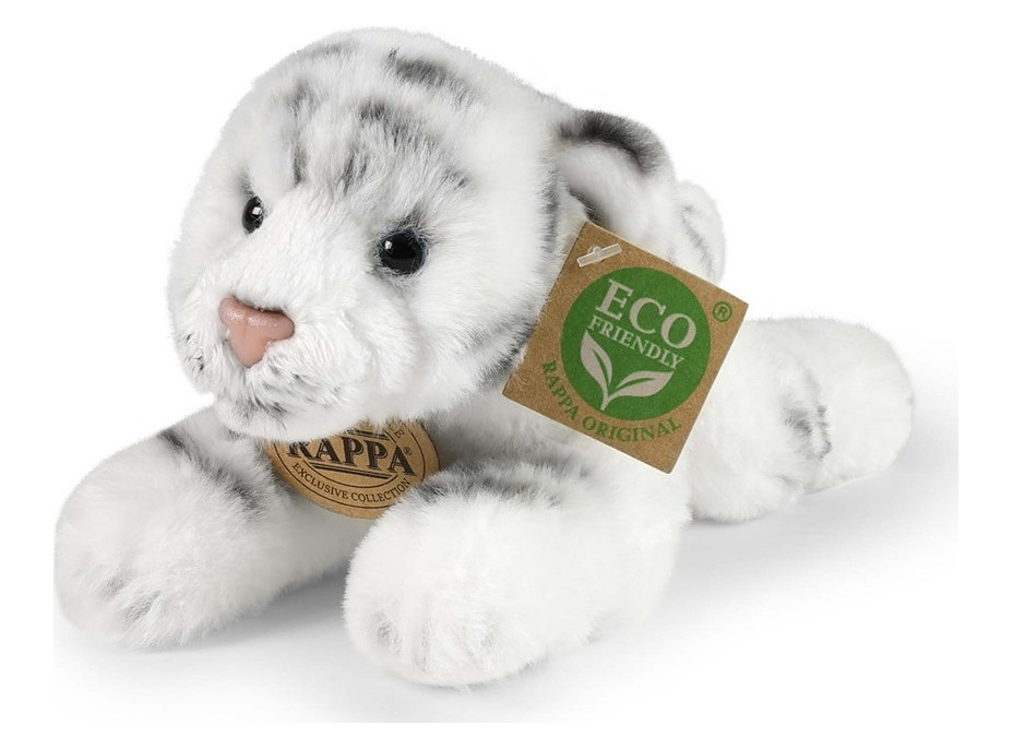 Rappa Plyšový tygr bílý ležící 17 cm ECO-FRIENDLY