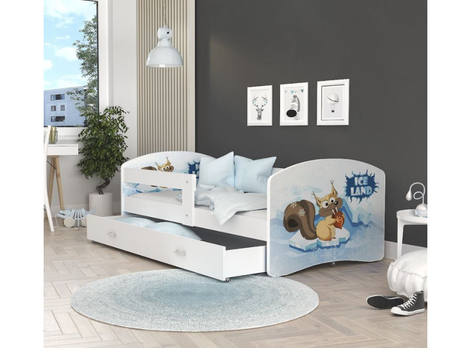 Dětská postel LUCY se šuplíkem - 180x80 cm - DOBA LEDOVÁ