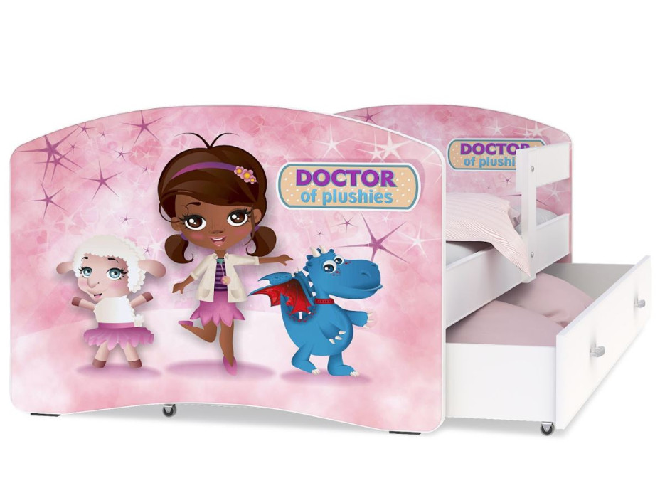 Dětská postel LUCY se šuplíkem - 180x90 cm - DOCTOR OF PLUSHIES