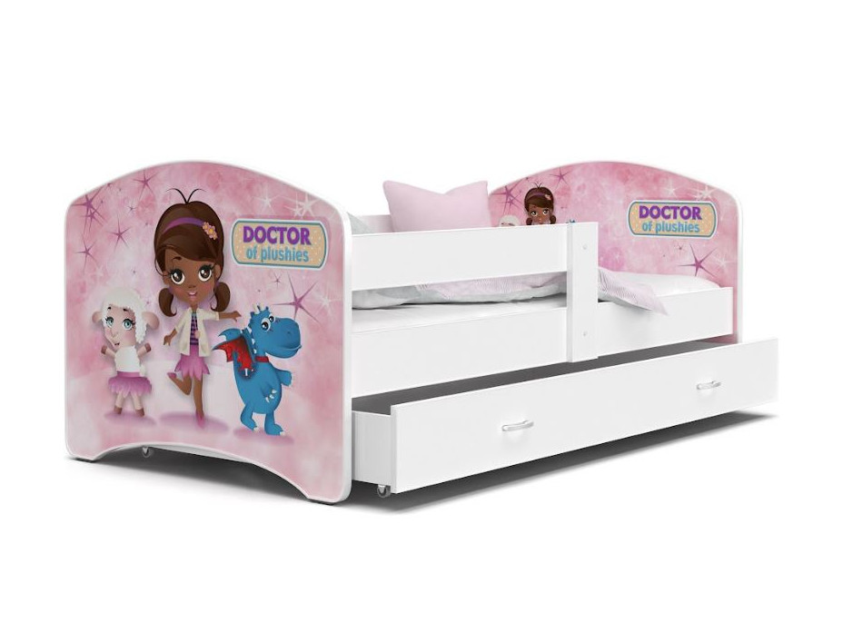 Dětská postel LUCY se šuplíkem - 180x90 cm - DOCTOR OF PLUSHIES