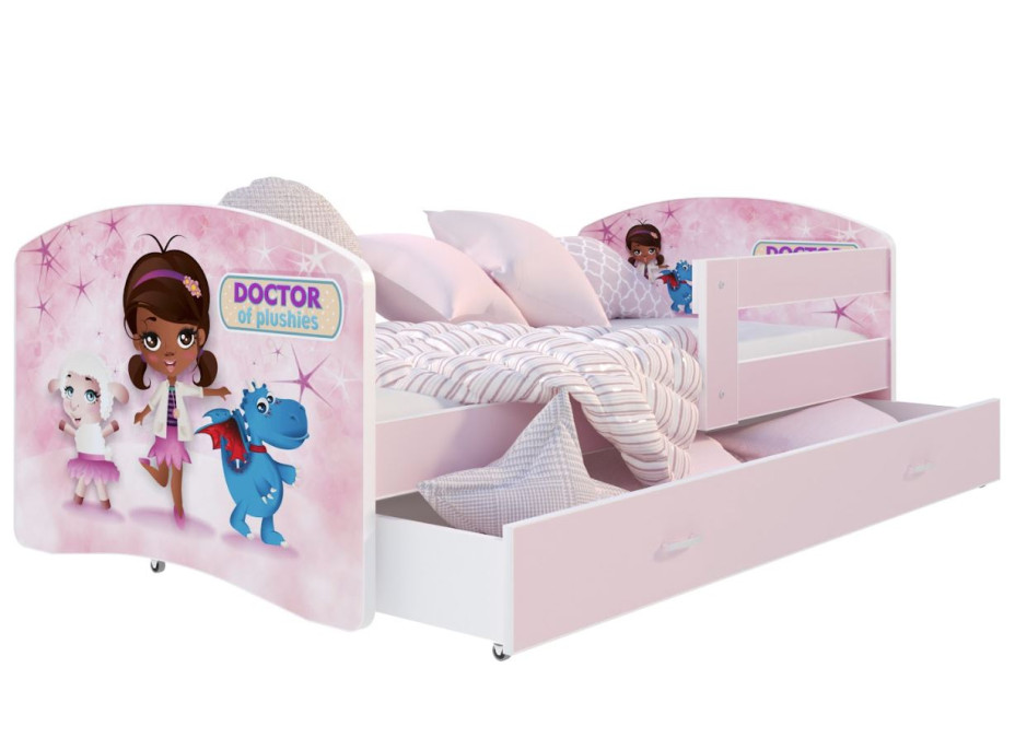 Dětská postel LUCY se šuplíkem - 180x90 cm - DOCTOR OF PLUSHIES