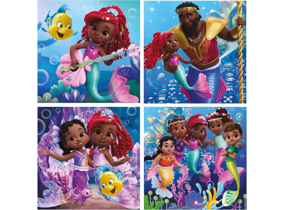 EDUCA Puzzle Disney Ariel 4v1 (12,16,20,25 dílků)