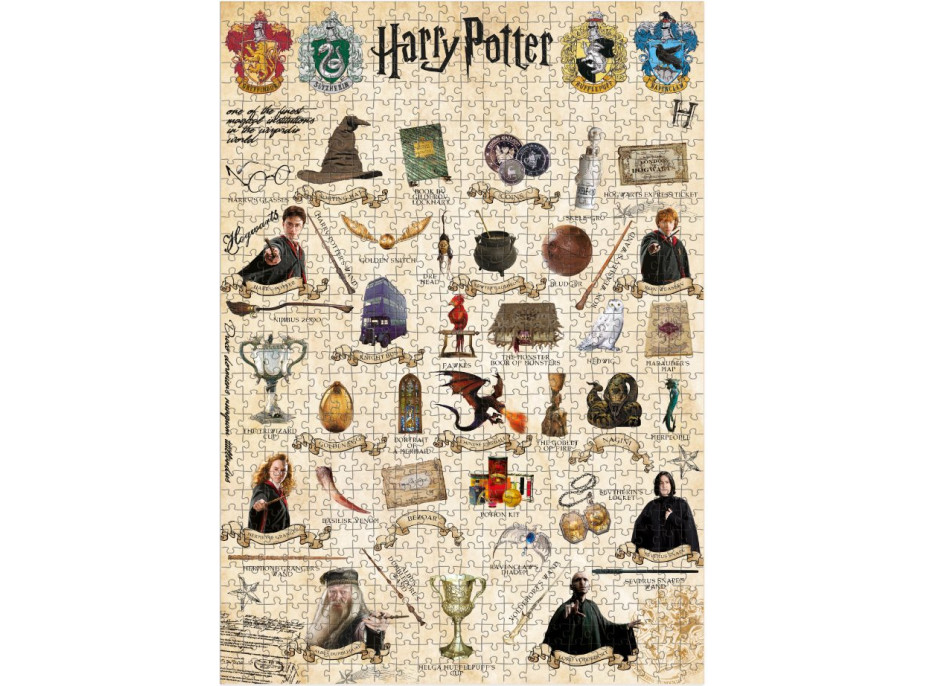 DODO Puzzle Harry Potter: Manuál pro kouzelníky 770 dílků