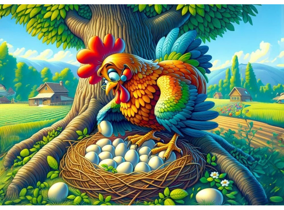 ART PUZZLE Puzzle Kohout s vajíčky 25 dílků