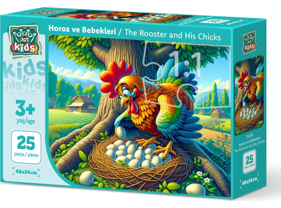 ART PUZZLE Puzzle Kohout s vajíčky 25 dílků