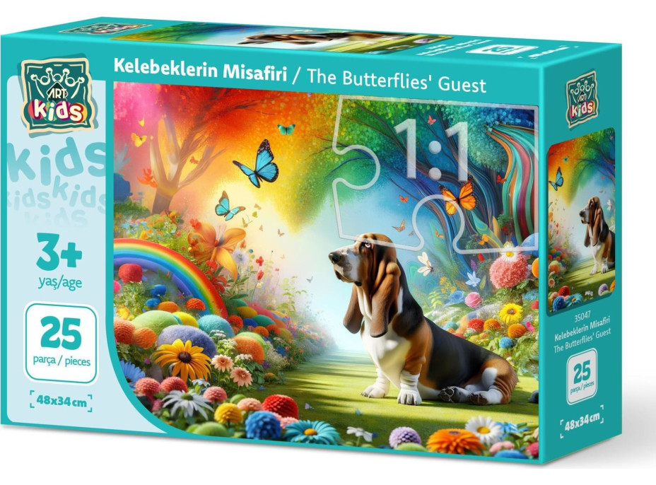 ART PUZZLE Puzzle Motýlí návštěvník 25 dílků