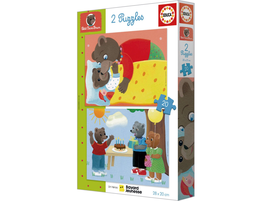 EDUCA Puzzle Petit Our Brun 2x20 dílků
