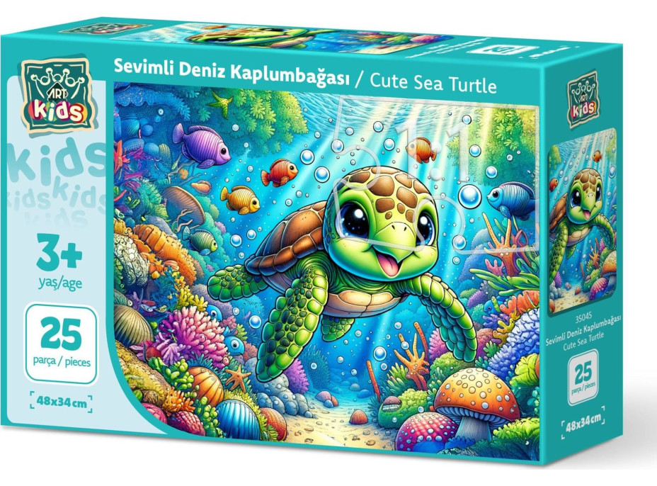 ART PUZZLE Puzzle Roztomilá mořská želva 25 dílků