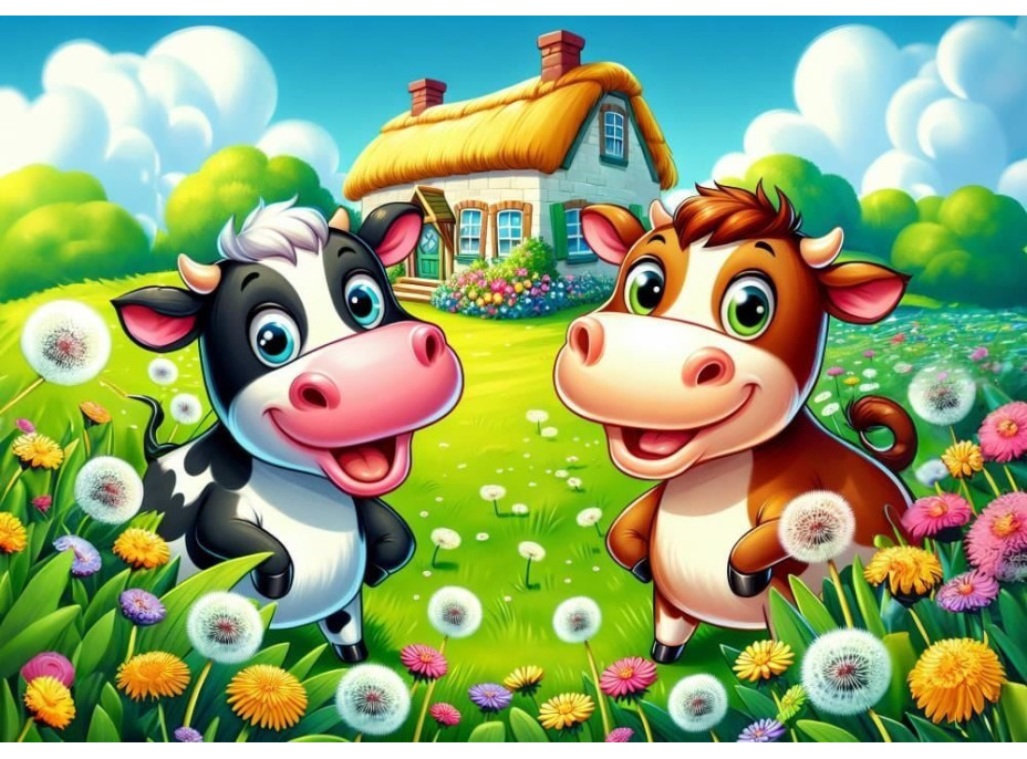 ART PUZZLE Puzzle Šťastné kravičky 25 dílků