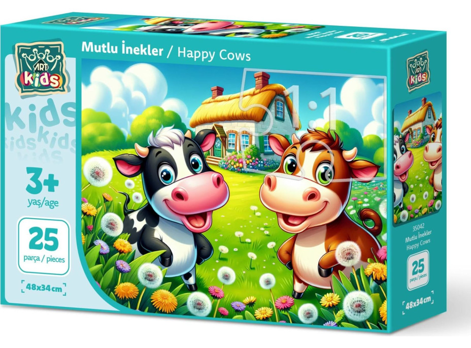 ART PUZZLE Puzzle Šťastné kravičky 25 dílků