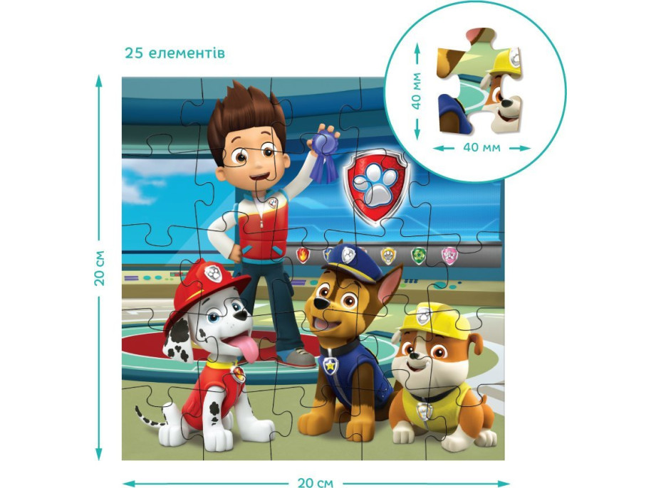 DODO Puzzle Tlapková patrola: Připravení do akce 3v1 (25,36,54 dílků)